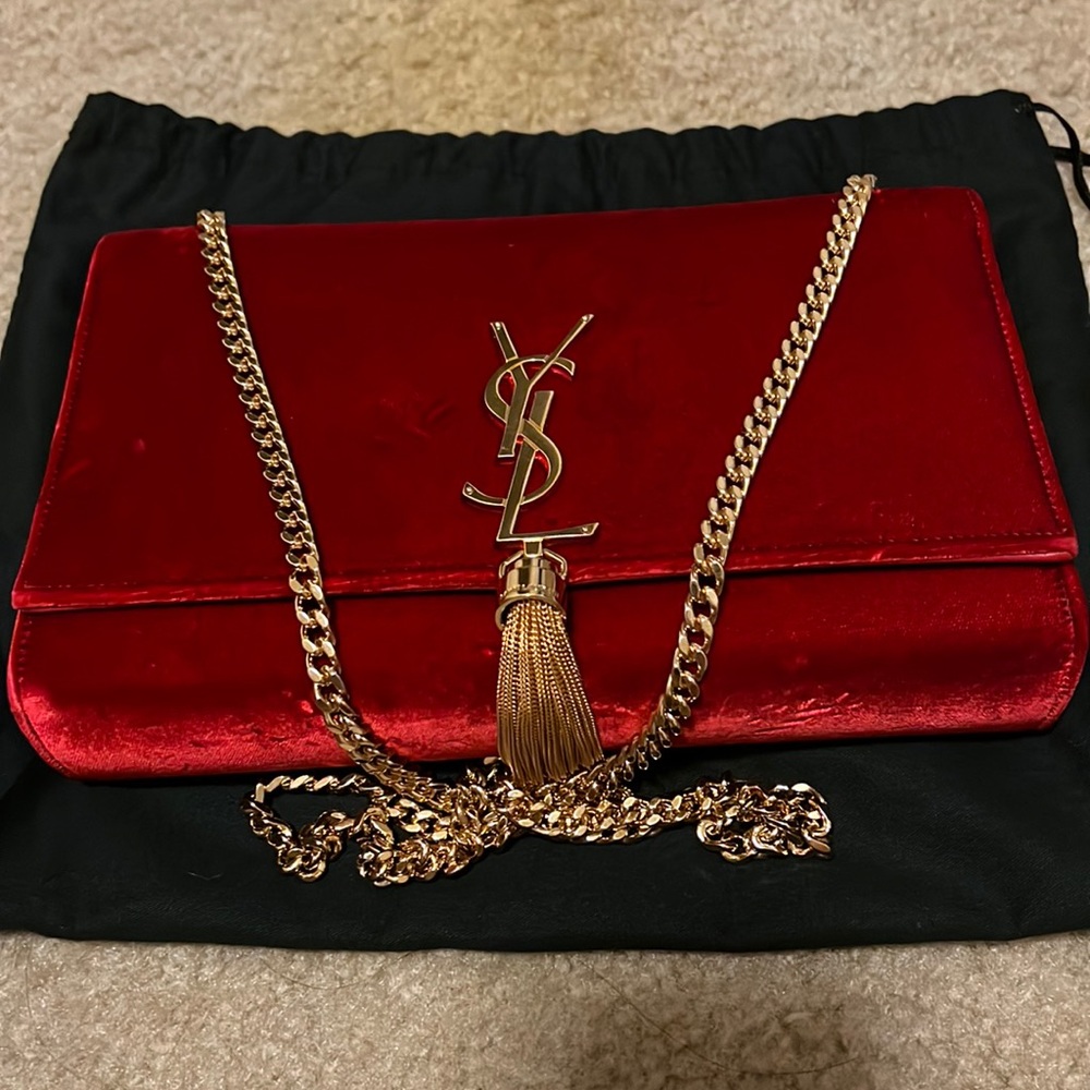 red velvet medium Kate YSL bag